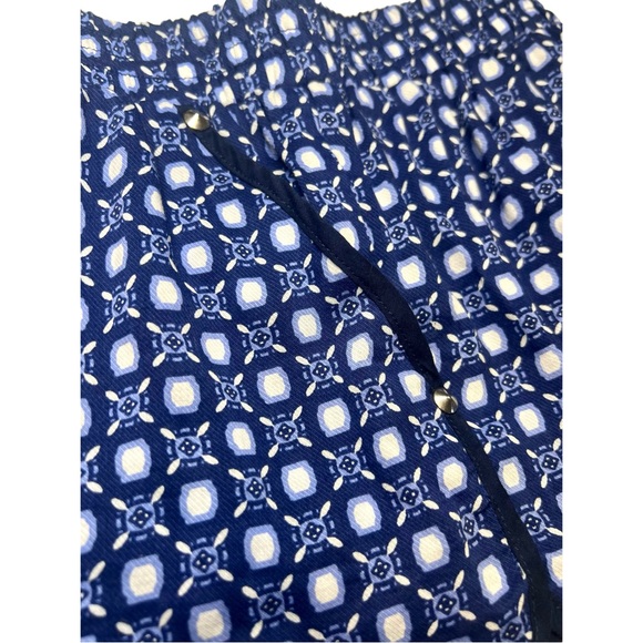 NWOT Blue Geometric Pattern Shorts | Forever 21 Boho Maximalist Grandmacore - Picture 2 of 3